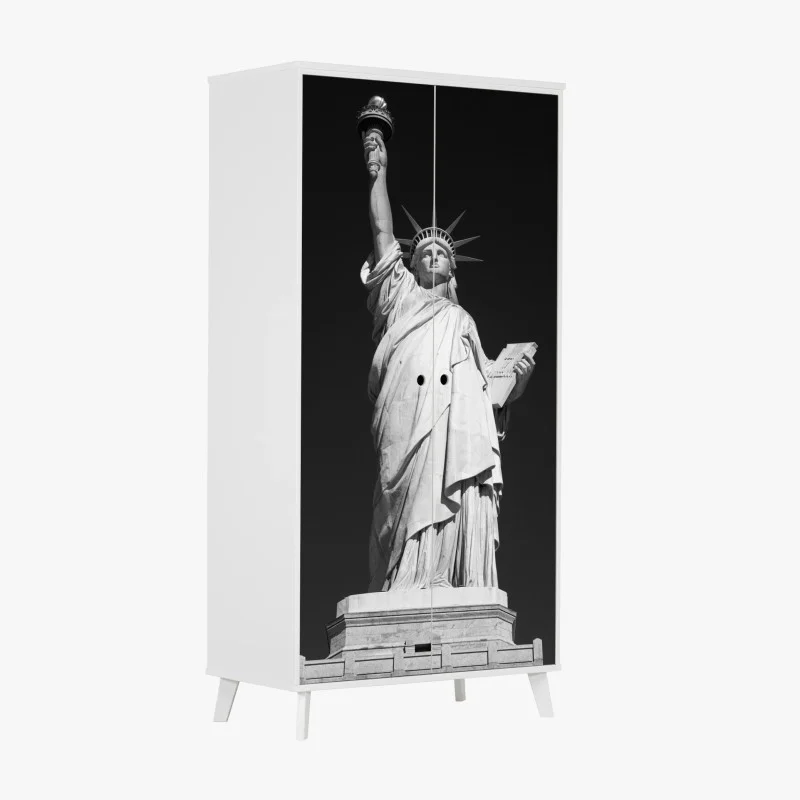 Wardrobe sticker Statue of Liberty monochrome portrait