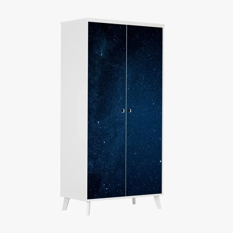 Wardrobe sticker deep blue starry sky