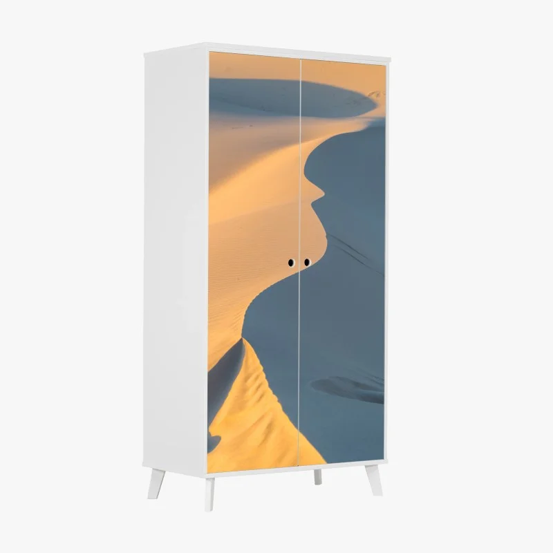 Wardrobe sticker golden dune curves