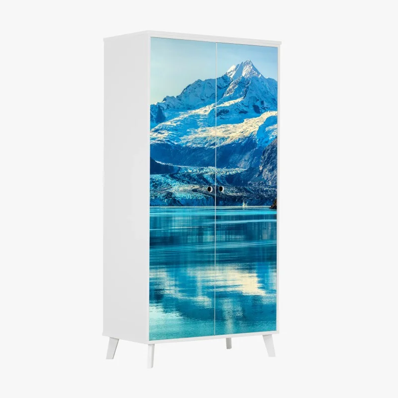 Wardrobe sticker majestic alpine glacier reflection