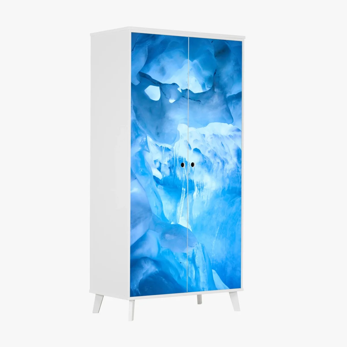 Wardrobe sticker ethereal blue ice cave ⁕ Wallissimo® Wardrobe sticker ethereal blue ice cave ⁕ Wallissimo®