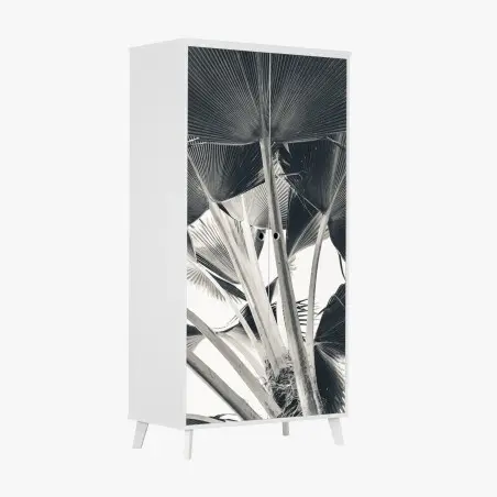 Wardrobe sticker tropical banana leaf composition • Wallissimo®