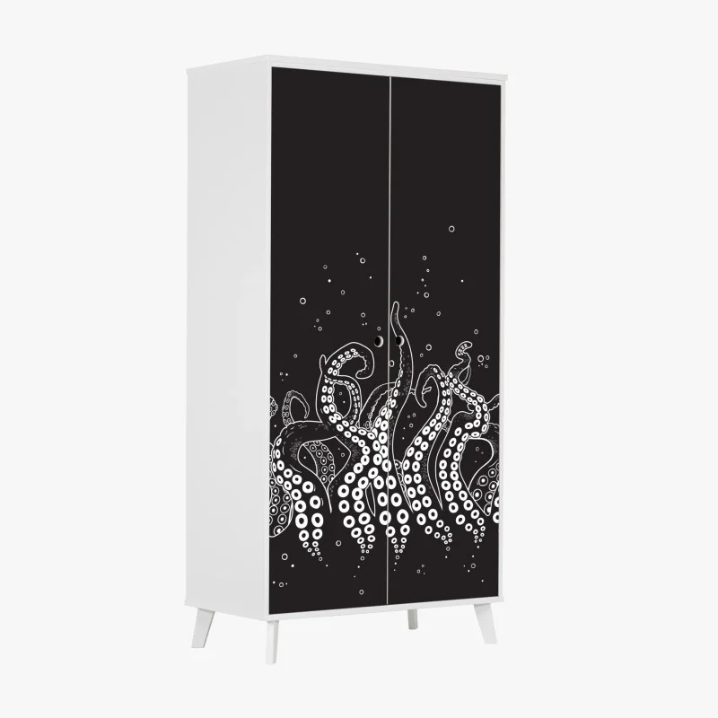 Wardrobe sticker octopus tentacle pattern