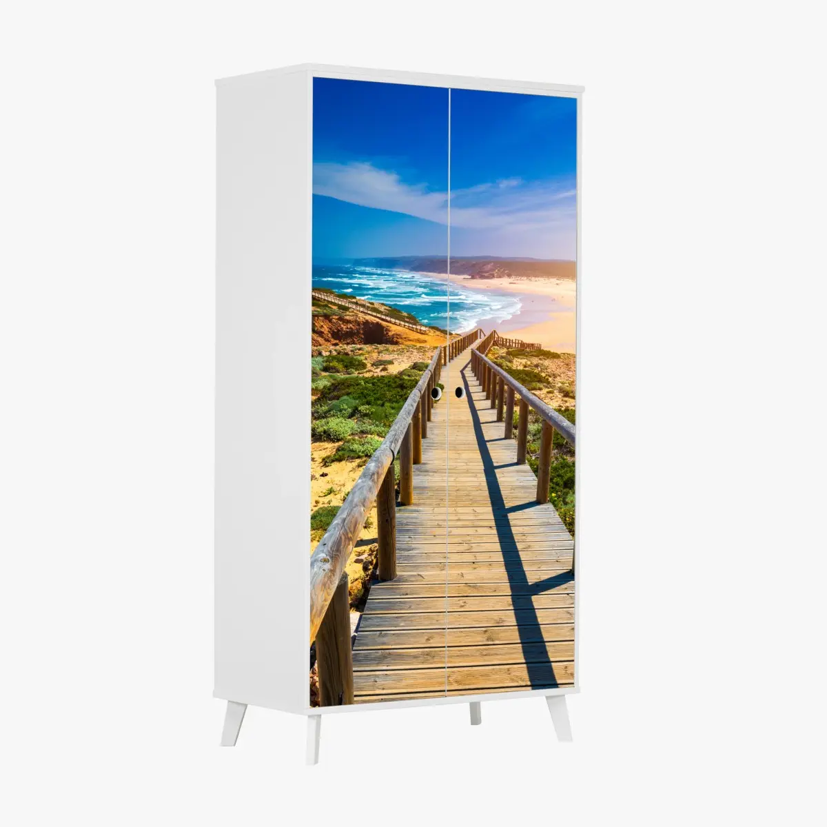 Wardrobe sticker boardwalk to Praia da Bordeira • Wallissimo® Wardrobe sticker boardwalk to Praia da Bordeira • Wallissimo®