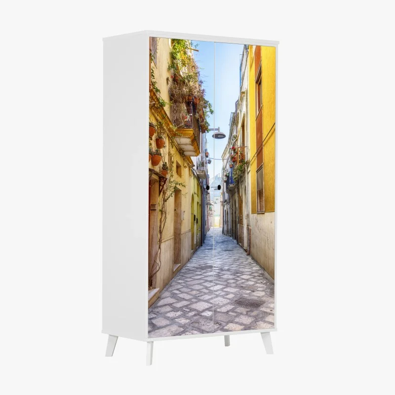 Wardrobe sticker sunlit alley in Brindisi