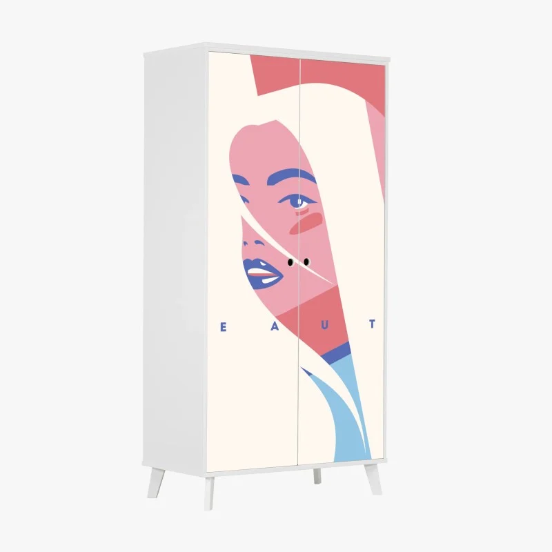 Wardrobe sticker pastel pop beauty portrait