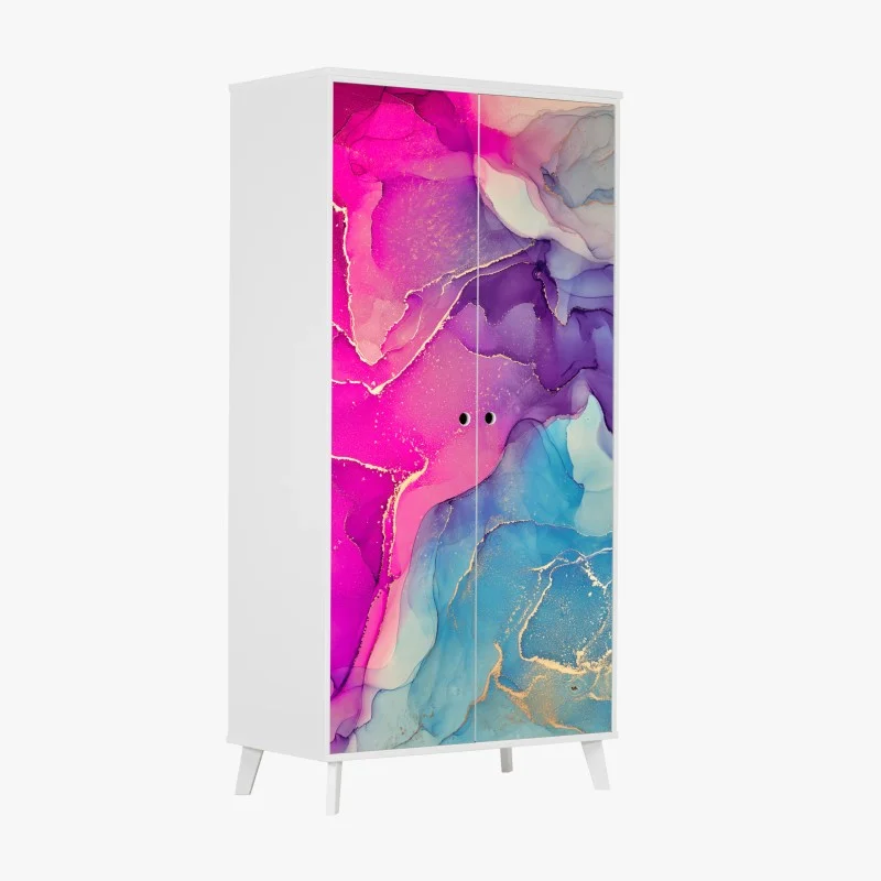 Wardrobe sticker vibrant marble alcohol ink composition