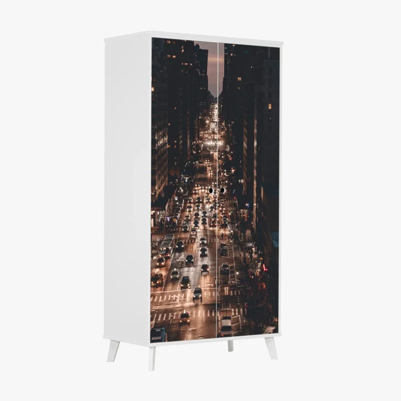 Wardrobe sticker Manhattan nighttime avenue