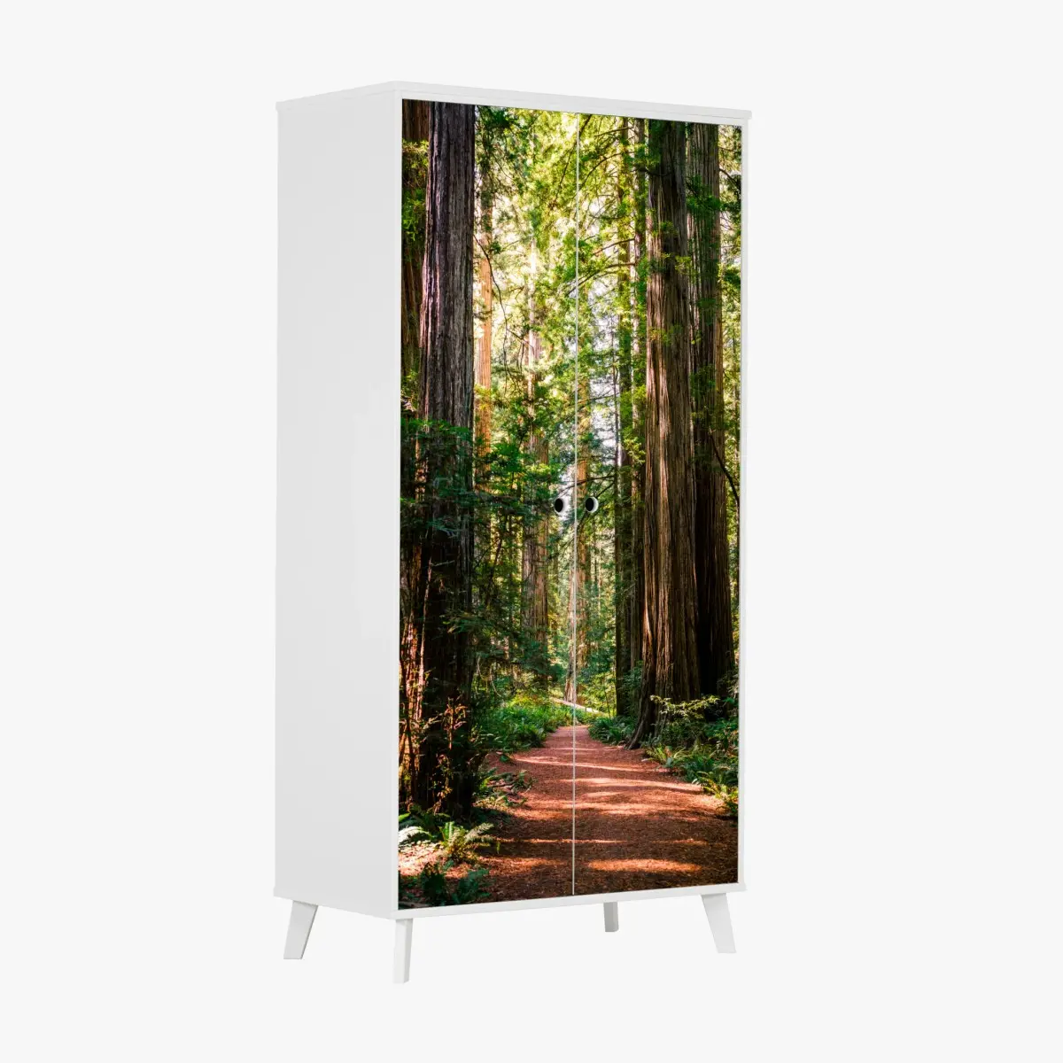 Wardrobe sticker majestic redwood forest trail ⁕ Wallissimo® Wardrobe sticker majestic redwood forest trail ⁕ Wallissimo®