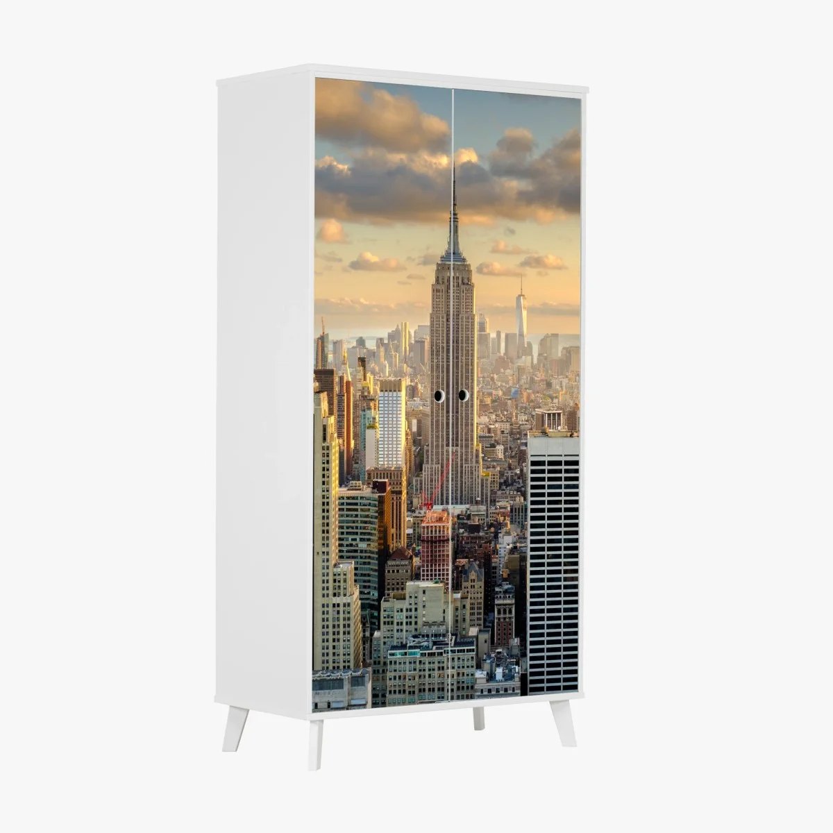 Wardrobe sticker New York skyline at sunset ⁕ Wallissimo® Wardrobe sticker New York skyline at sunset ⁕ Wallissimo®