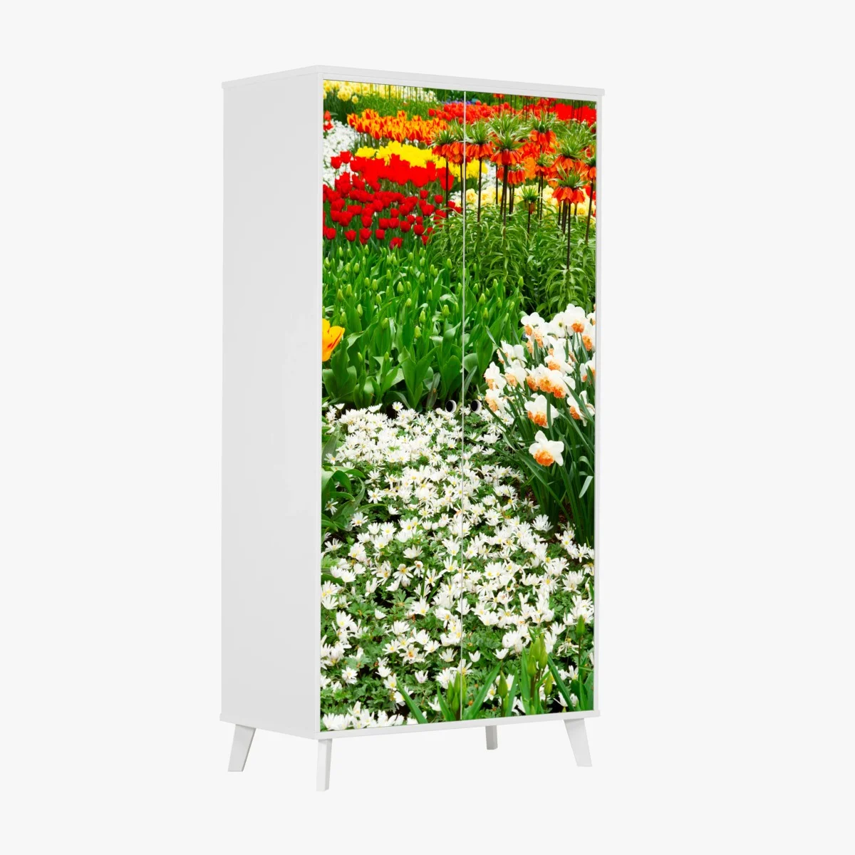 Wardrobe sticker vibrant spring flower garden ⁕ Wallissimo® Wardrobe sticker vibrant spring flower garden ⁕ Wallissimo®