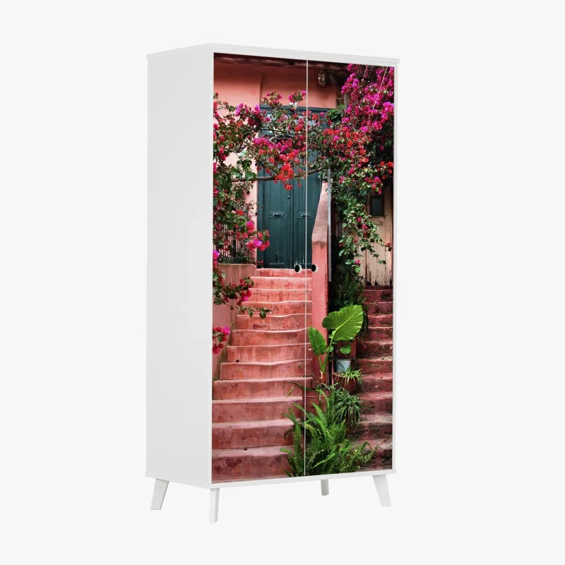 Wardrobe sticker bougainvillea stairway entrance