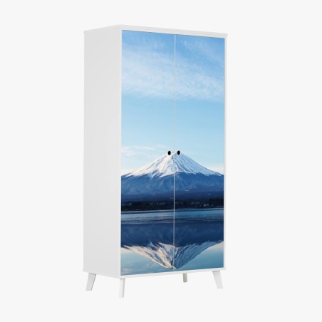 Wardrobe sticker Mount Fuji reflection at dawn • Wallissimo®