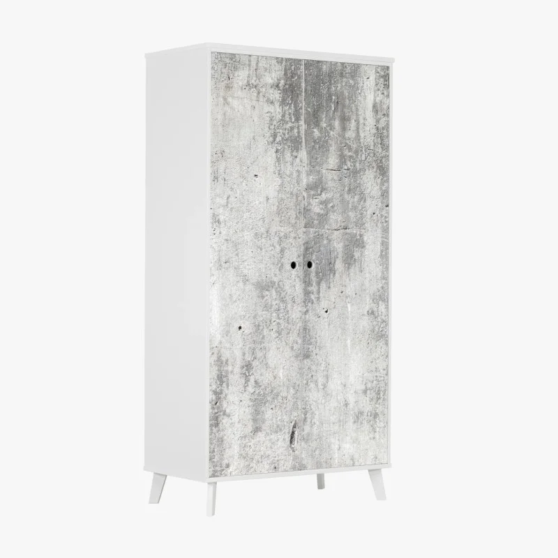 Wardrobe sticker raw concrete texture wall art