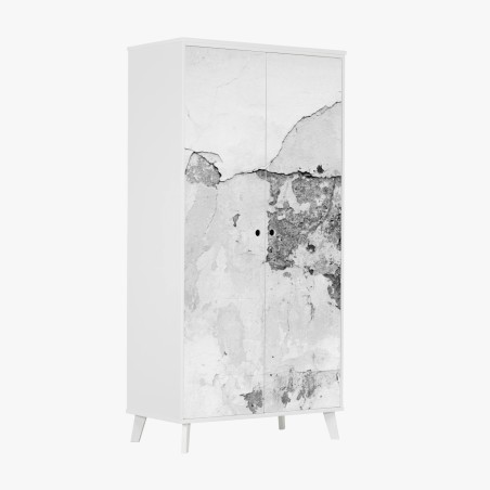 Wardrobe sticker distressed plaster wall texture • Wallissimo®