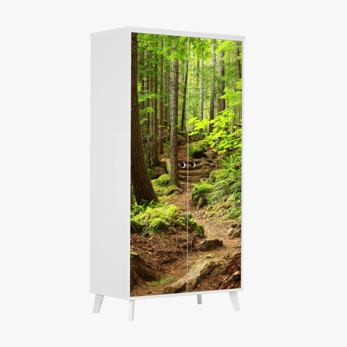 Wardrobe sticker mossy forest trail • Wallissimo® Wardrobe sticker mossy forest trail • Wallissimo®