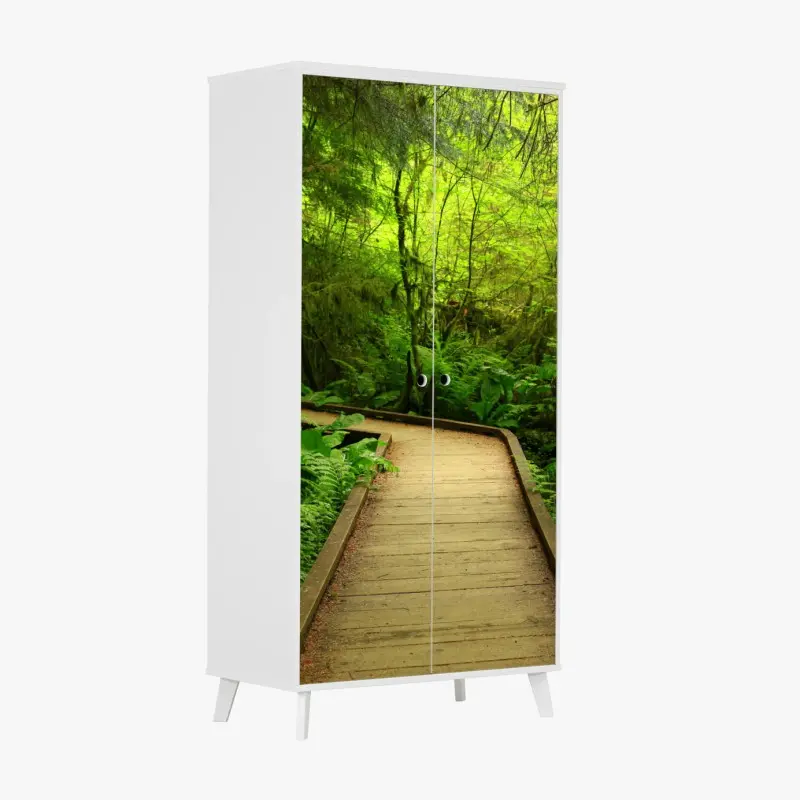 Wardrobe sticker tranquil forest pathway • Wallissimo®