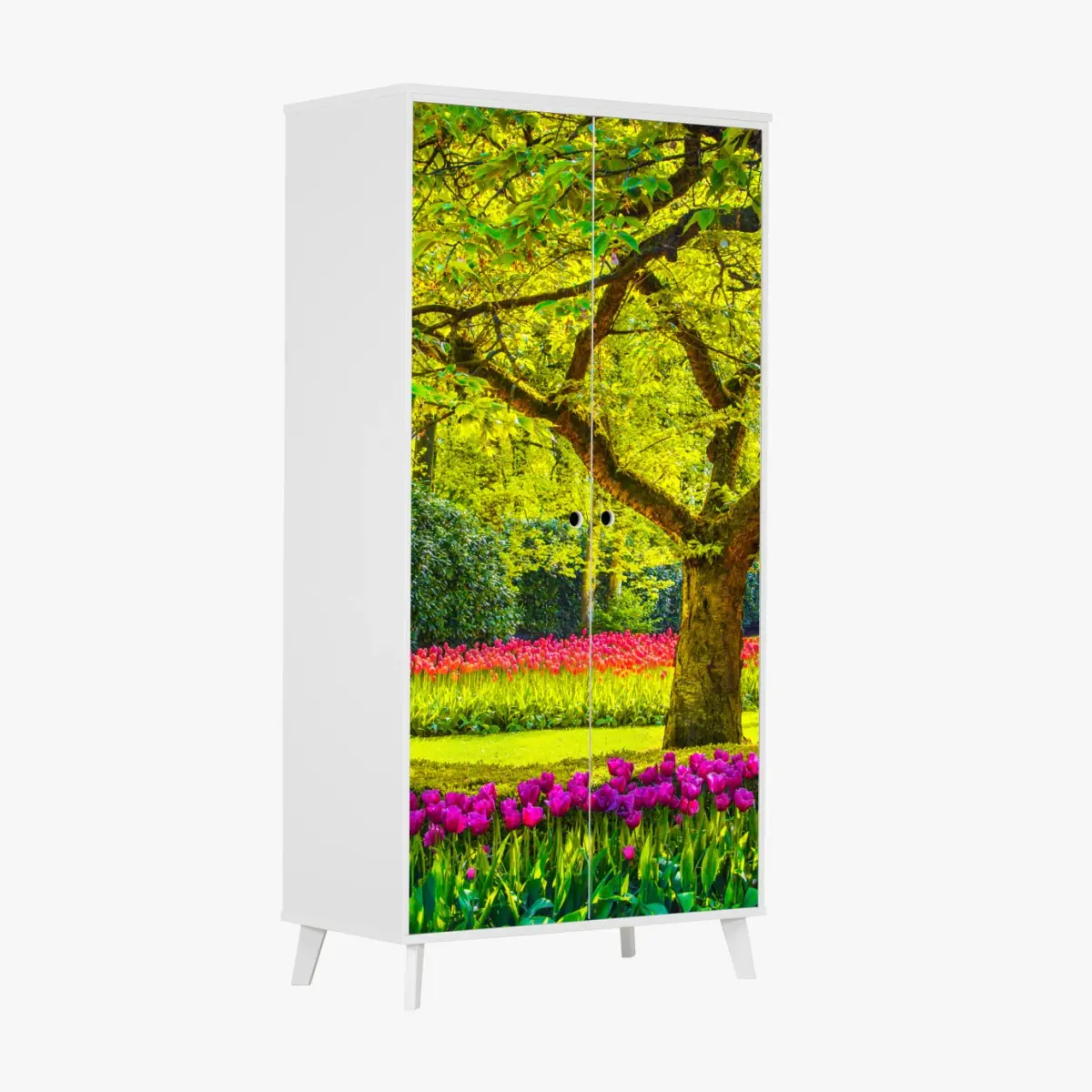 Wardrobe sticker vibrant tulip garden at Keukenhof • Wallissimo® Wardrobe sticker vibrant tulip garden at Keukenhof • Wallissimo®
