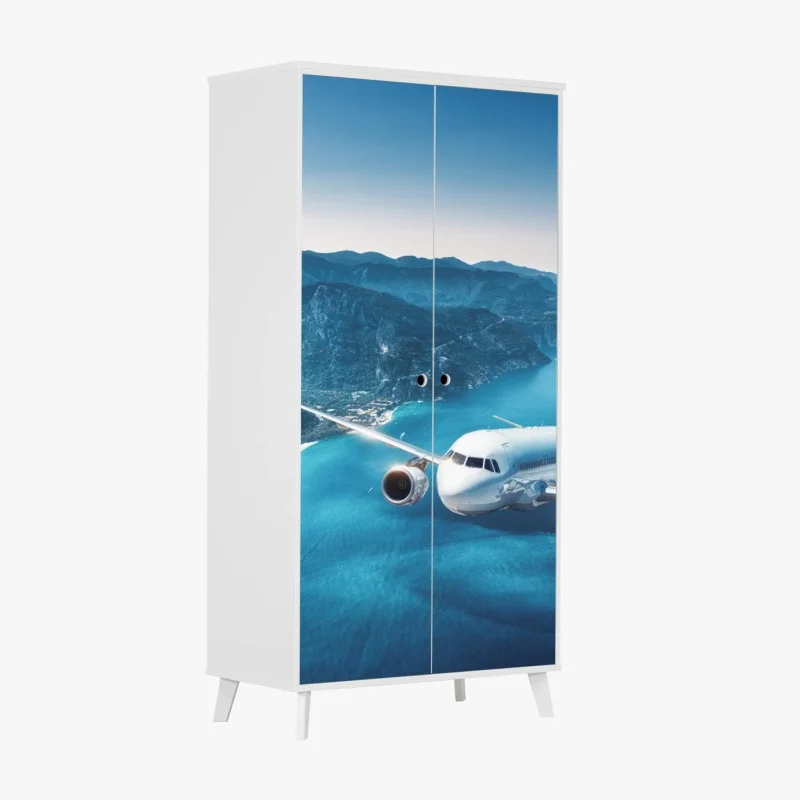 Wardrobe sticker coastal flight over turquoise sea