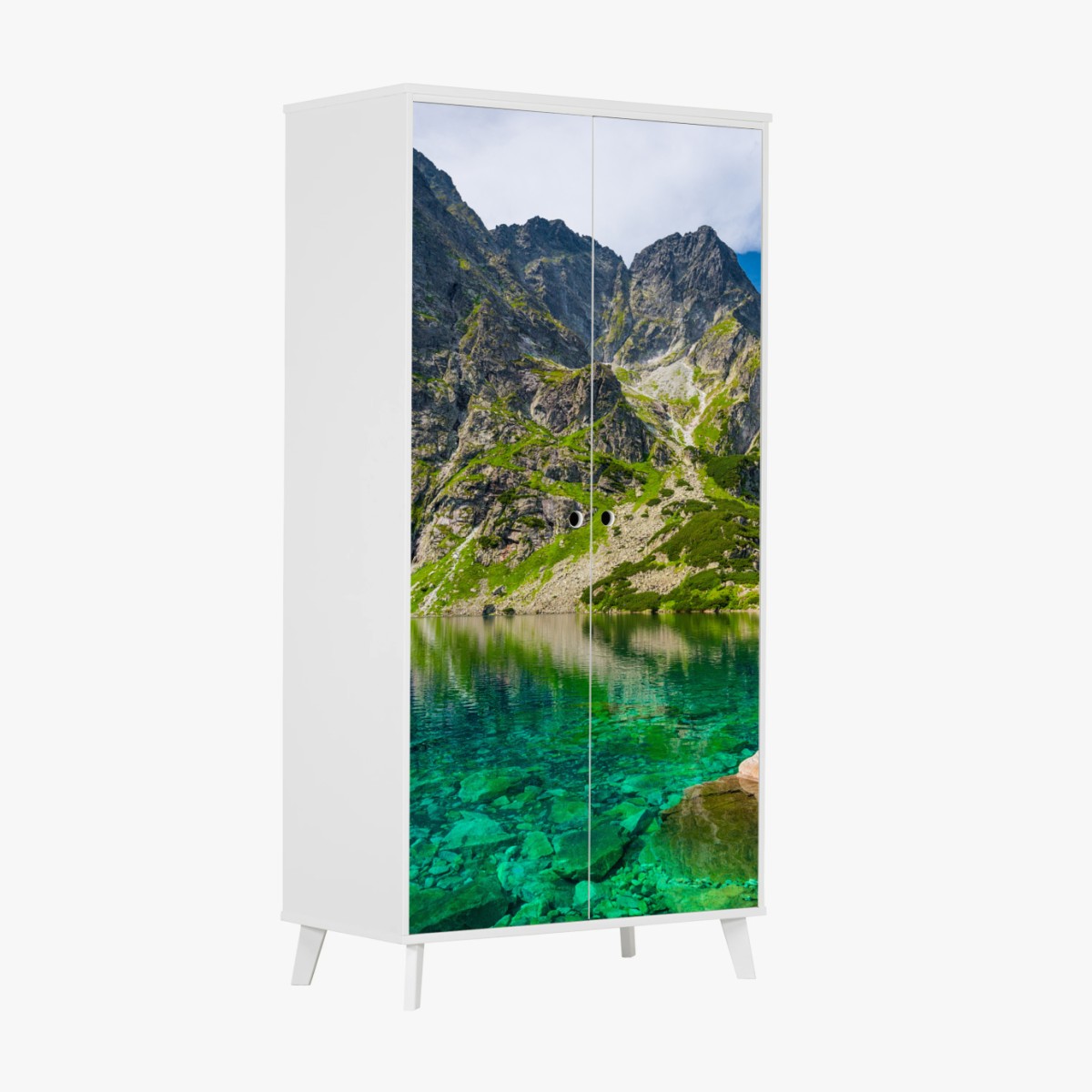 Wardrobe sticker Czarny Staw mountain reflection • Wallissimo® Wardrobe sticker Czarny Staw mountain reflection • Wallissimo®