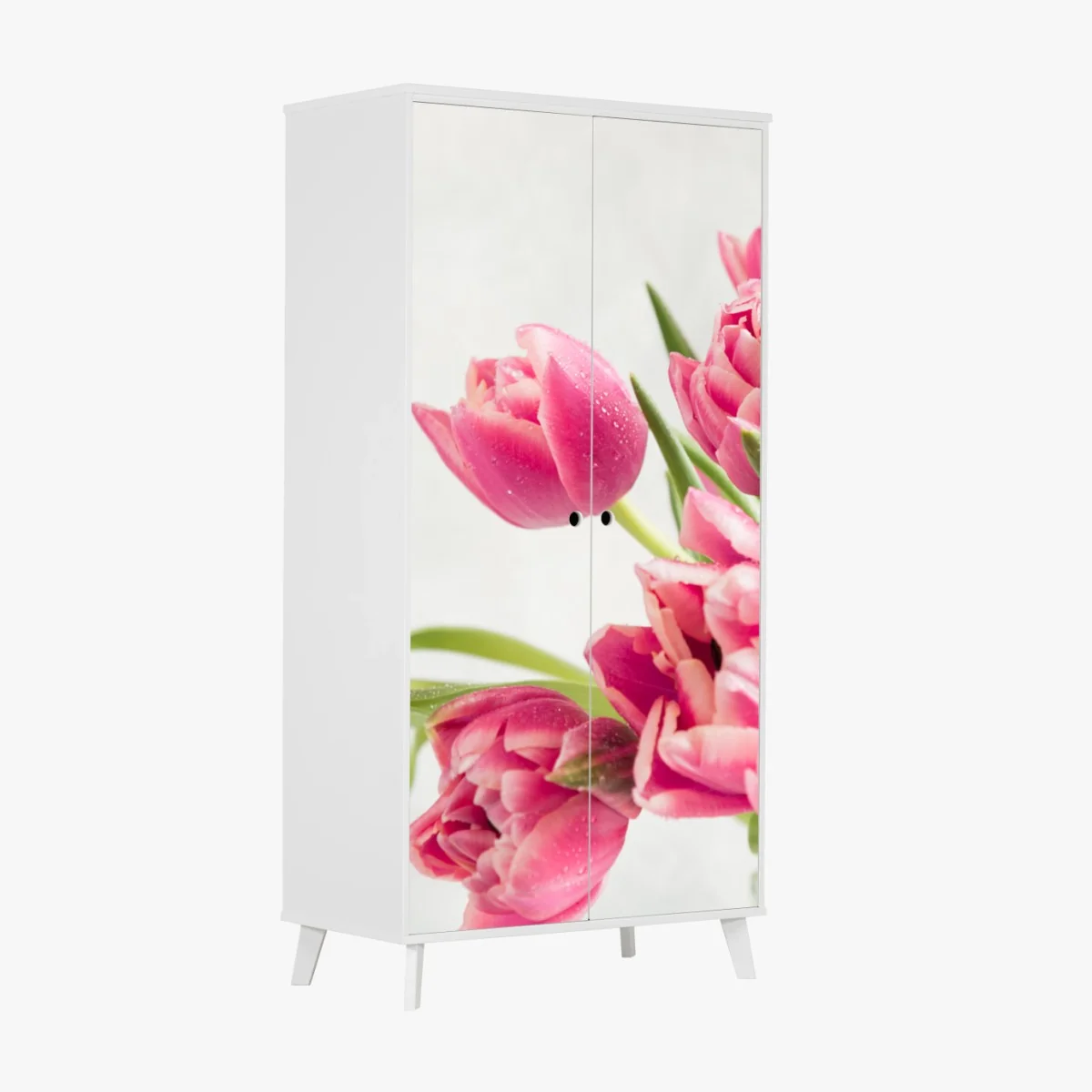 Wardrobe sticker elegant pink tulip bouquet ⁕ Wallissimo® Wardrobe sticker elegant pink tulip bouquet ⁕ Wallissimo®