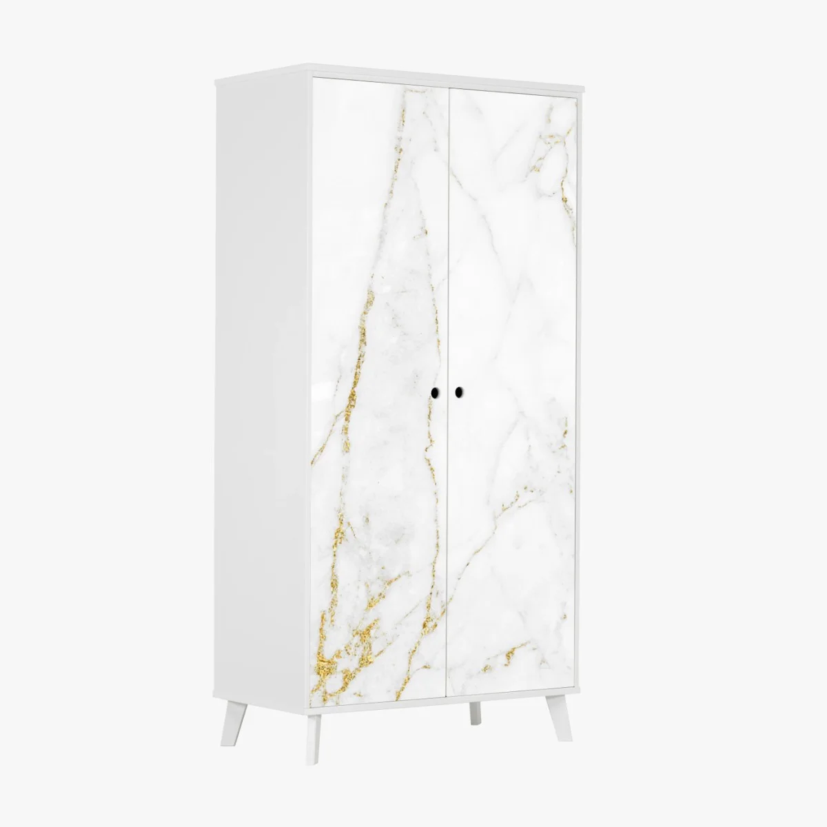 Wardrobe sticker white marble with gold veins ⁕ Wallissimo® Wardrobe sticker white marble with gold veins ⁕ Wallissimo®