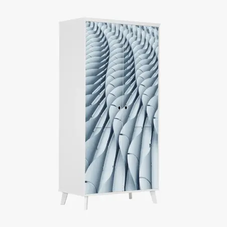 Wardrobe sticker abstract architectural facade pattern • Wallissimo®