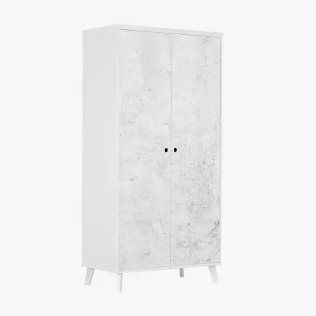 Wardrobe sticker minimal gray concrete wall texture • Wallissimo®