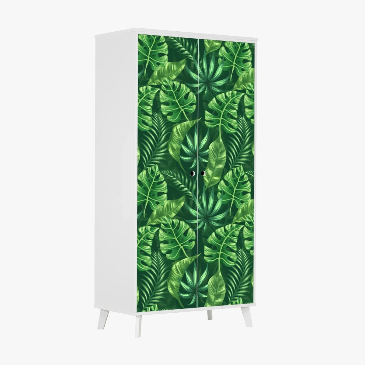 Wardrobe sticker tropical monstera leaf pattern • Wallissimo® Wardrobe sticker tropical monstera leaf pattern • Wallissimo®