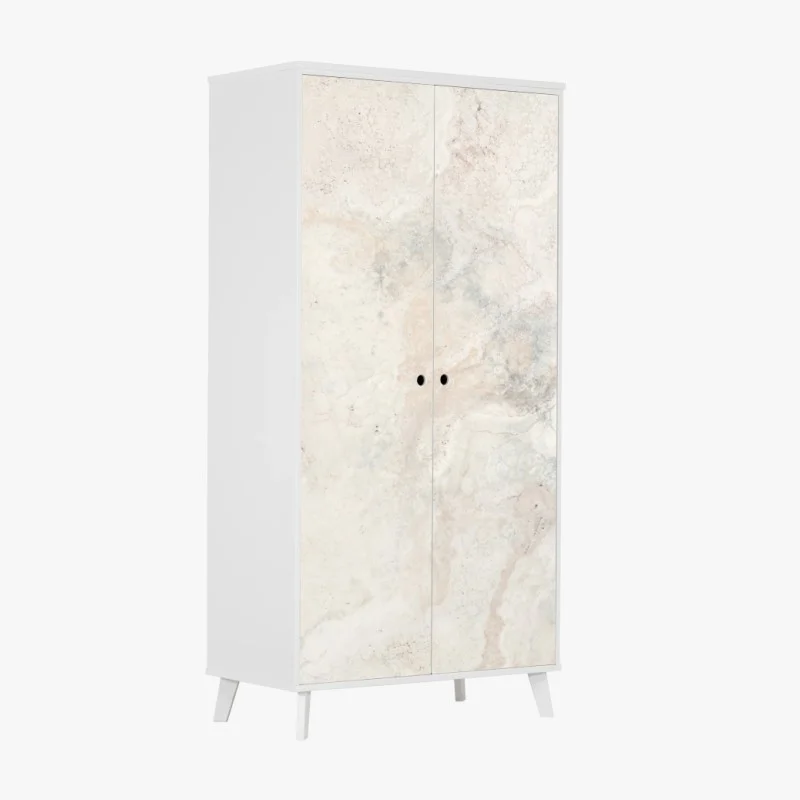 Wardrobe sticker soft beige marble texture