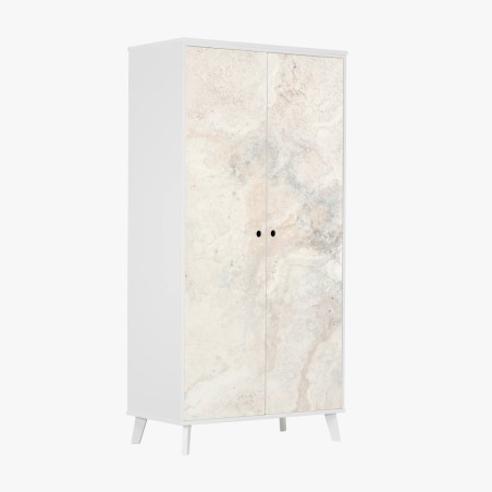 Wardrobe sticker soft beige marble texture • Wallissimo®