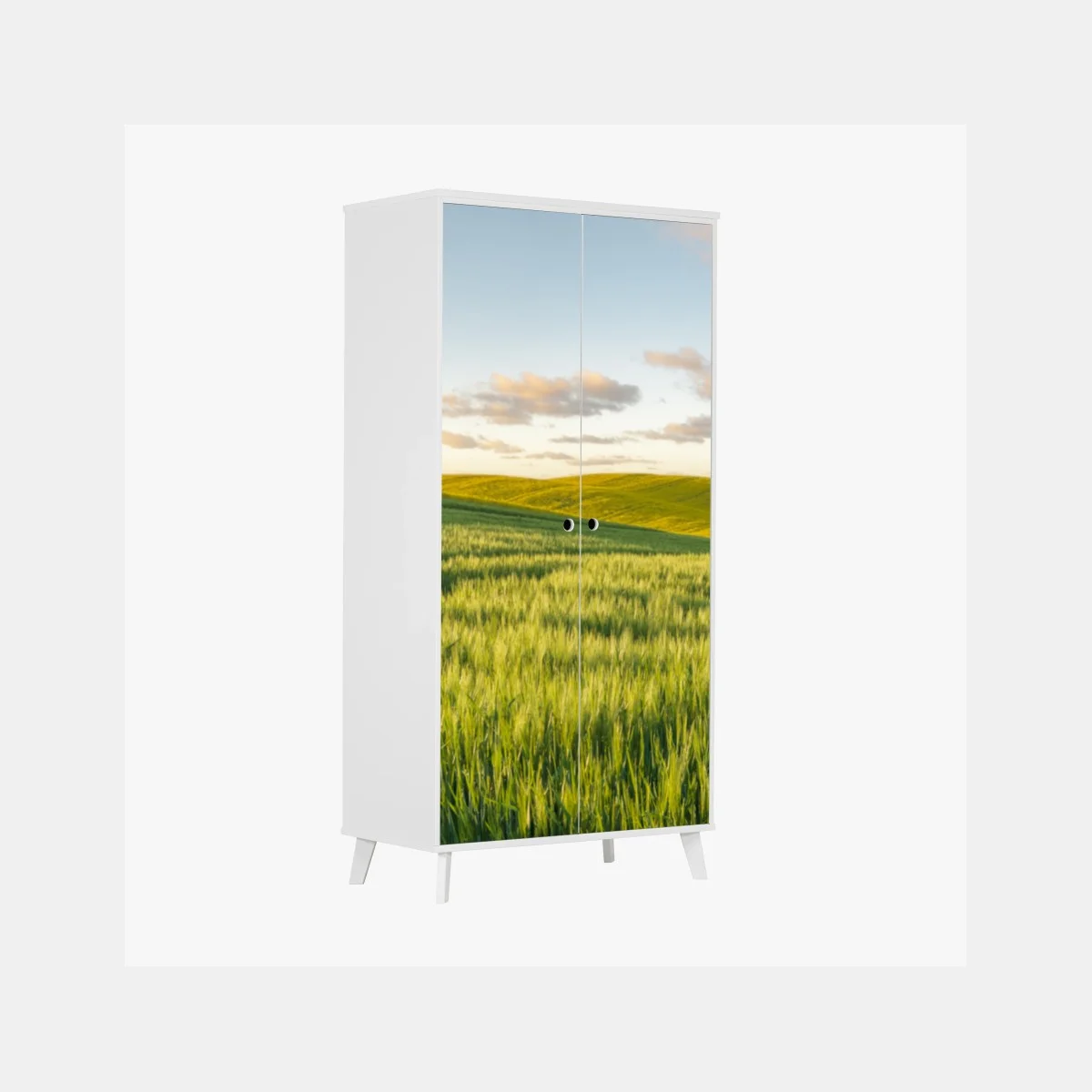 Wardrobe sticker serene green meadow panorama ⁕ Wallissimo® Wardrobe sticker serene green meadow panorama ⁕ Wallissimo®