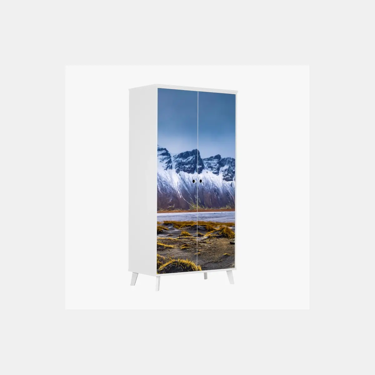 Wardrobe sticker Vestrahorn panorama at Stokksnes • Wallissimo® Wardrobe sticker Vestrahorn panorama at Stokksnes • Wallissimo®