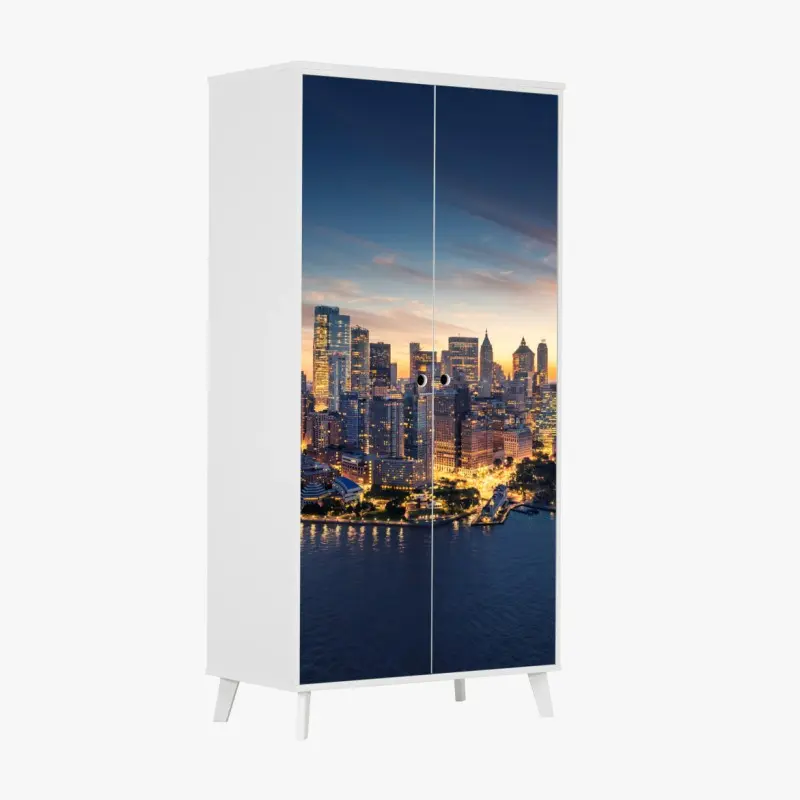 Wardrobe sticker Manhattan skyline at sunrise