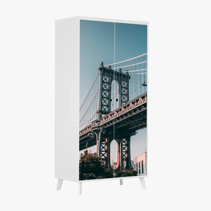 Wardrobe sticker Manhattan bridge urban perspective