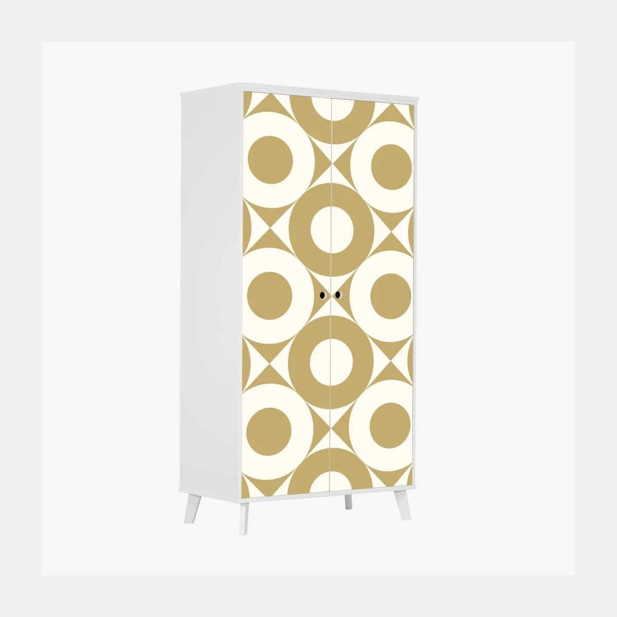 Wardrobe sticker gold geometric circle pattern • Wallissimo® Wardrobe sticker gold geometric circle pattern • Wallissimo®