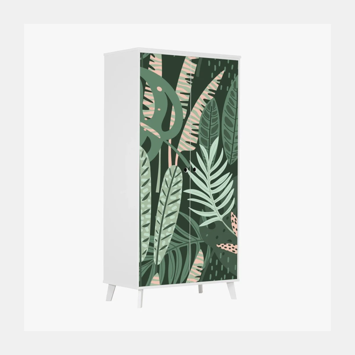 Wardrobe sticker tropical leaf botanical pattern • Wallissimo® Wardrobe sticker tropical leaf botanical pattern • Wallissimo®