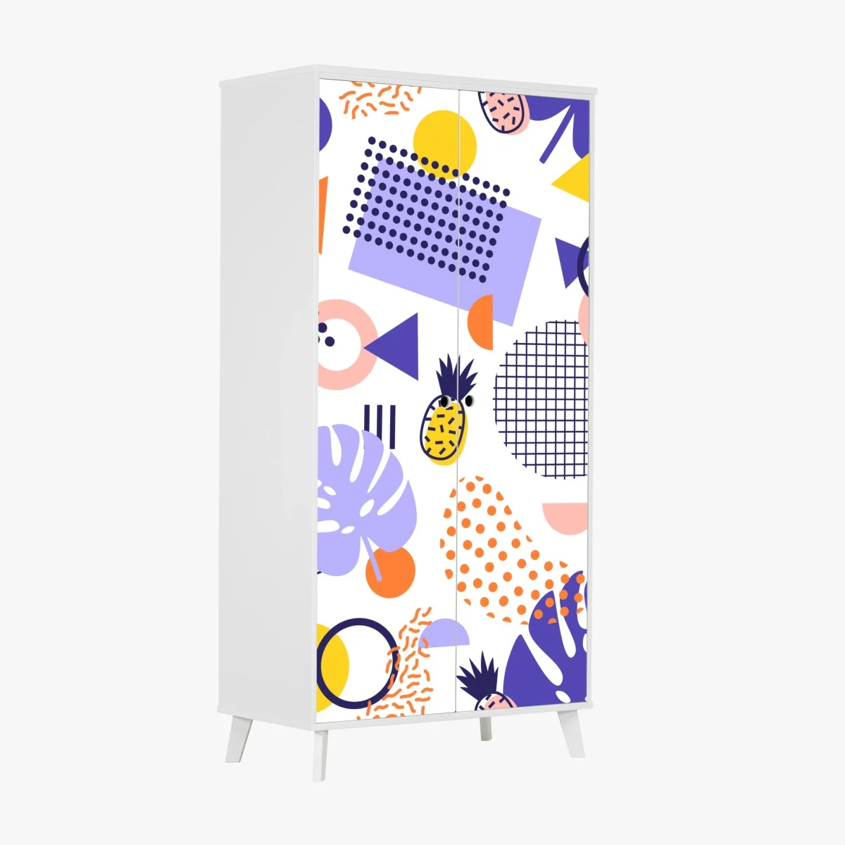 Wardrobe sticker playful tropical geometric pattern • Wallissimo® Wardrobe sticker playful tropical geometric pattern • Wallissimo®