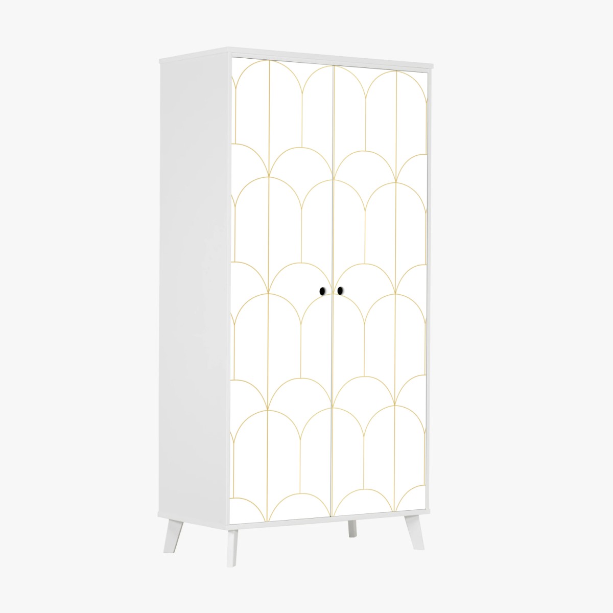 Wardrobe sticker gold art deco arch pattern • Wallissimo® Wardrobe sticker gold art deco arch pattern • Wallissimo®