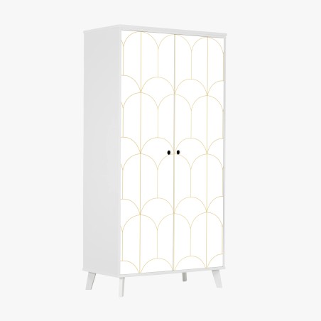 Wardrobe sticker gold art deco arch pattern • Wallissimo®