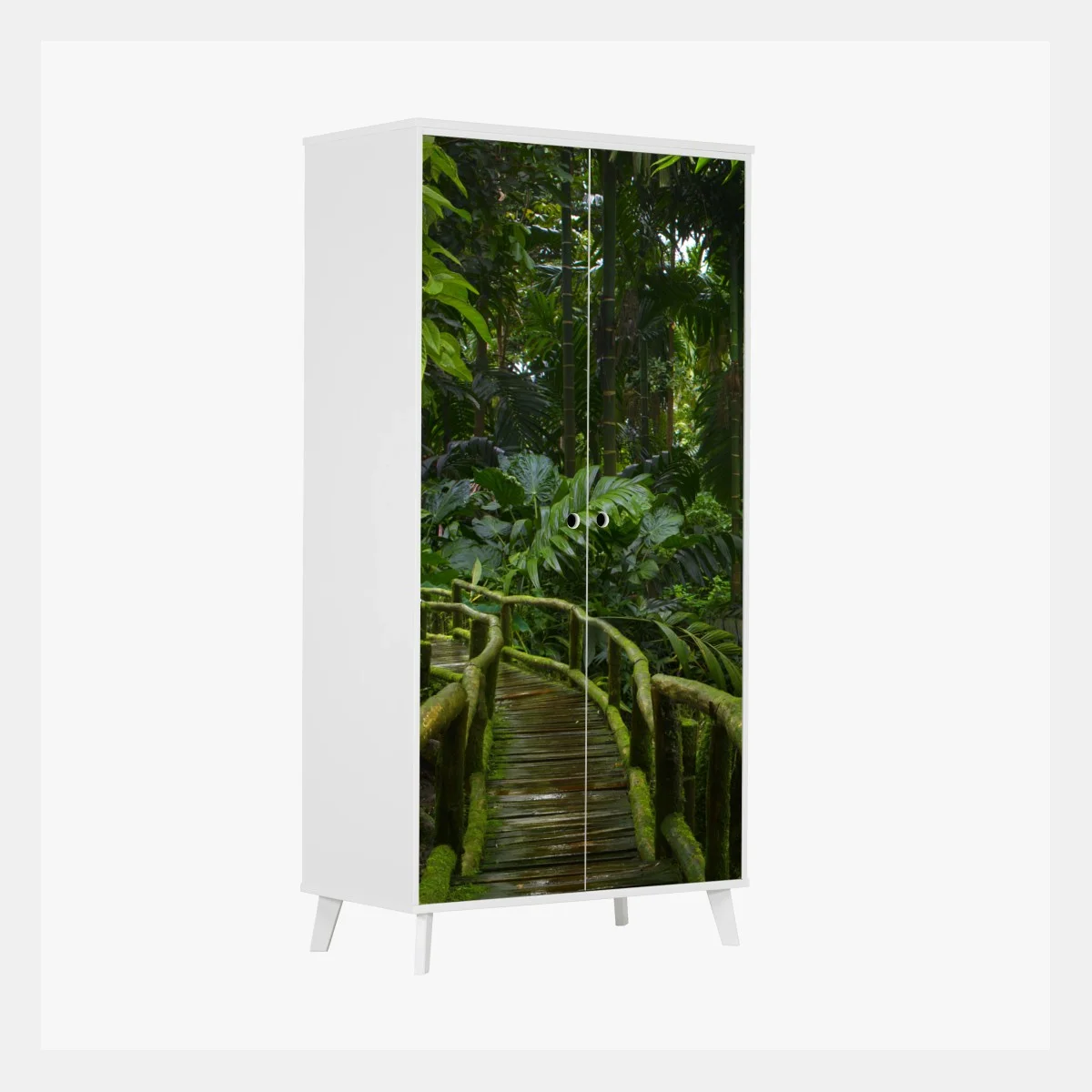 Wardrobe sticker tranquil jungle boardwalk through lush rainforest ⁕ Wallissimo® Wardrobe sticker tranquil jungle boardwalk through lush rainforest ⁕ Wallissimo®