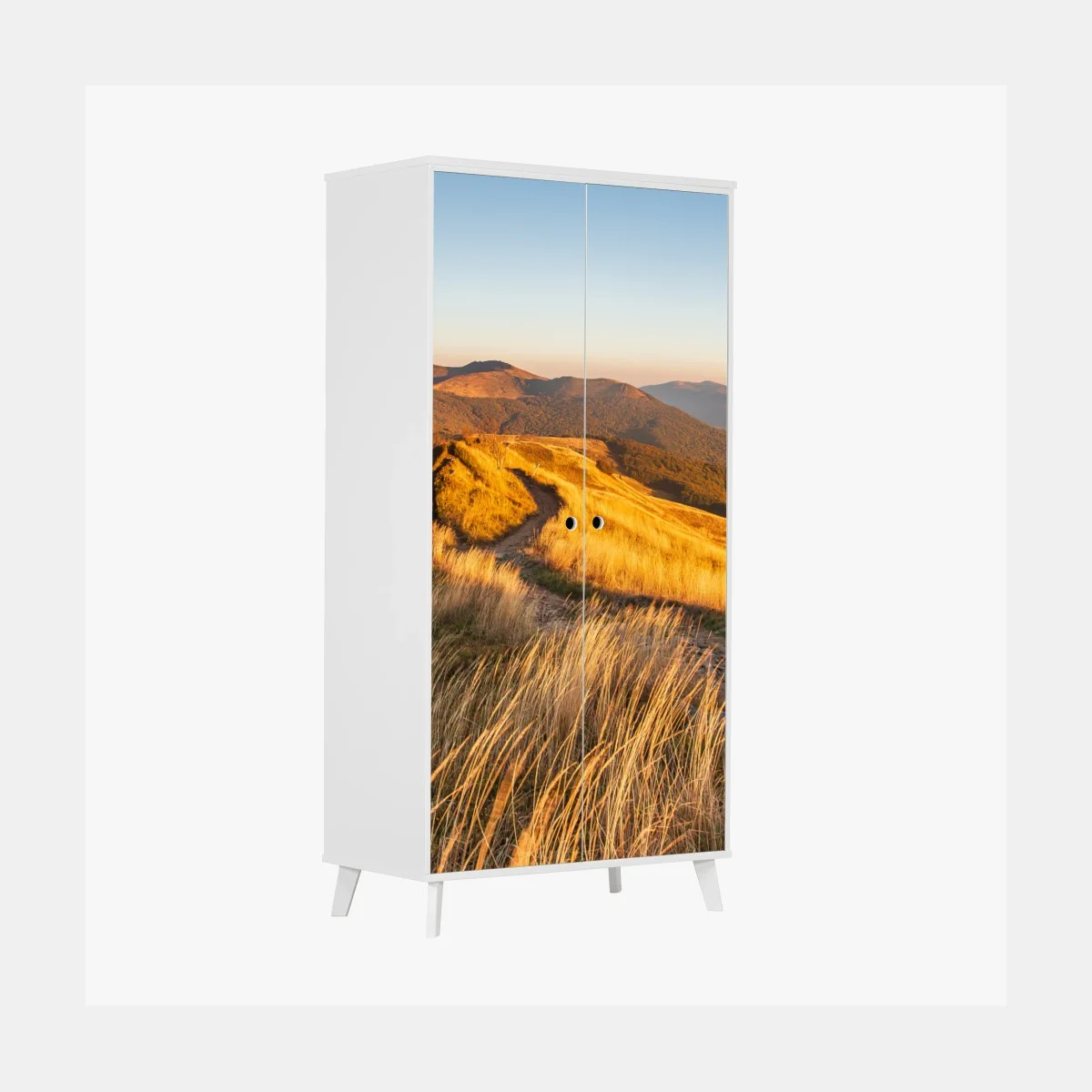 Wardrobe sticker golden mountain ridge at sunset ⁕ Wallissimo® Wardrobe sticker golden mountain ridge at sunset ⁕ Wallissimo®