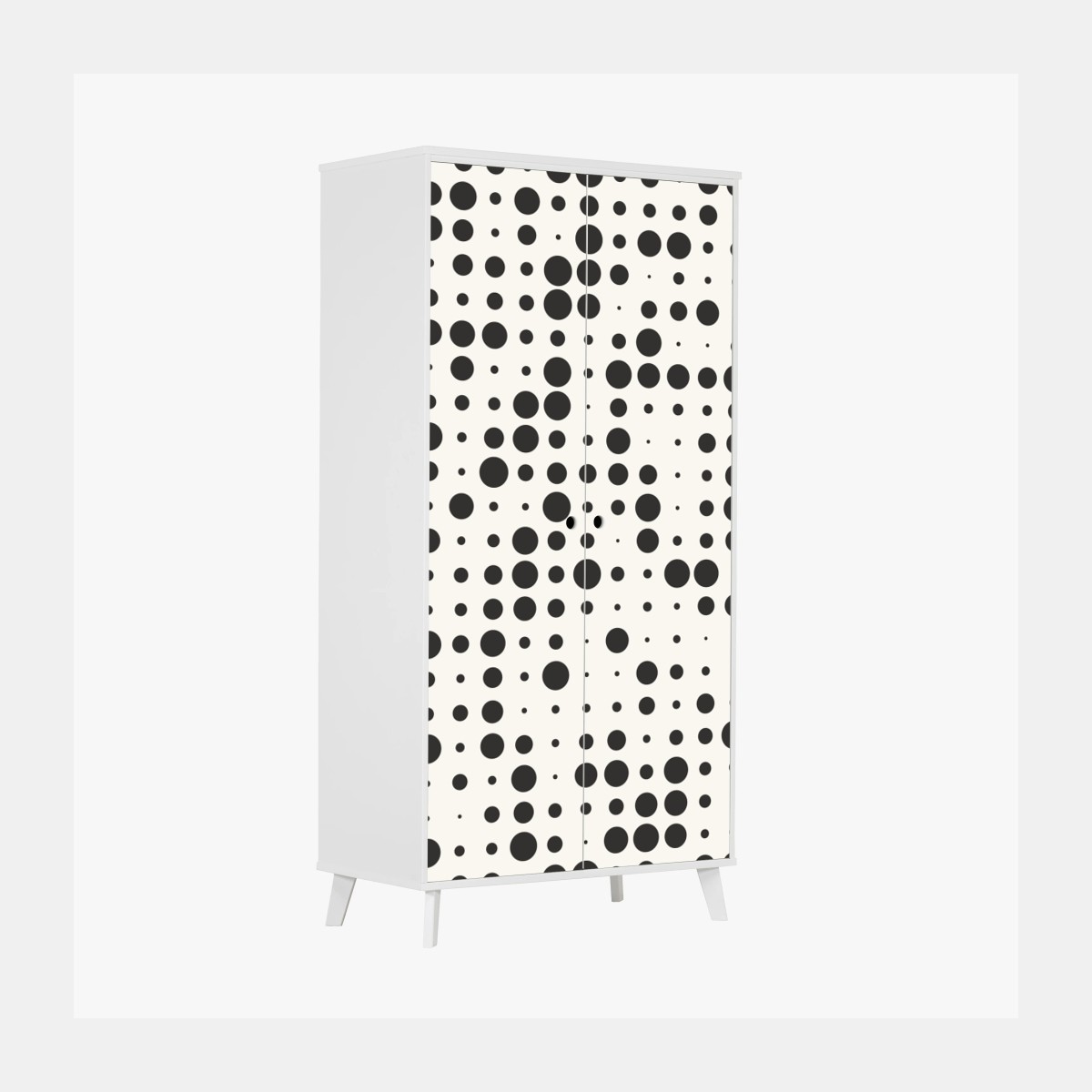 Wardrobe sticker minimalist halftone dot pattern • Wallissimo® Wardrobe sticker minimalist halftone dot pattern • Wallissimo®