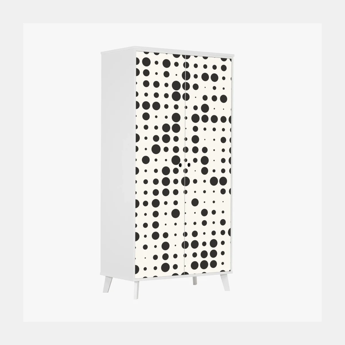 Wardrobe sticker minimalist halftone dot pattern • Wallissimo® Wardrobe sticker minimalist halftone dot pattern • Wallissimo®