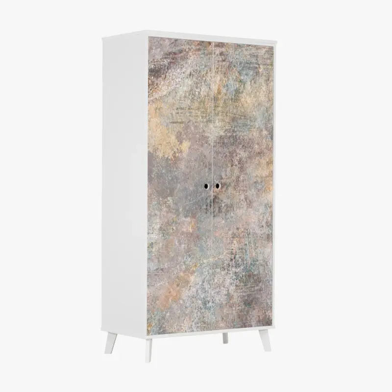 Wardrobe sticker subtle textured abstract in warm neutrals
