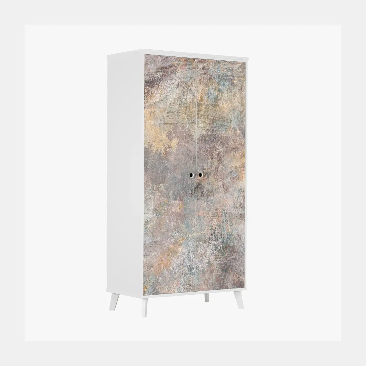 Wardrobe sticker subtle textured abstract in warm neutrals • Wallissimo® Wardrobe sticker subtle textured abstract in warm neutrals • Wallissimo®