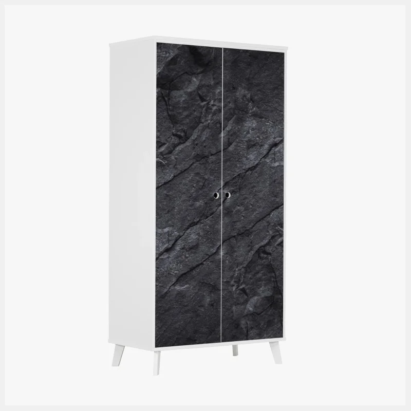 Wardrobe sticker dark rock texture wall art