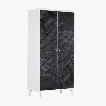 Wardrobe sticker dark rock texture wall art • Wallissimo®