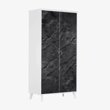 Wardrobe sticker dark rock texture wall art • Wallissimo®