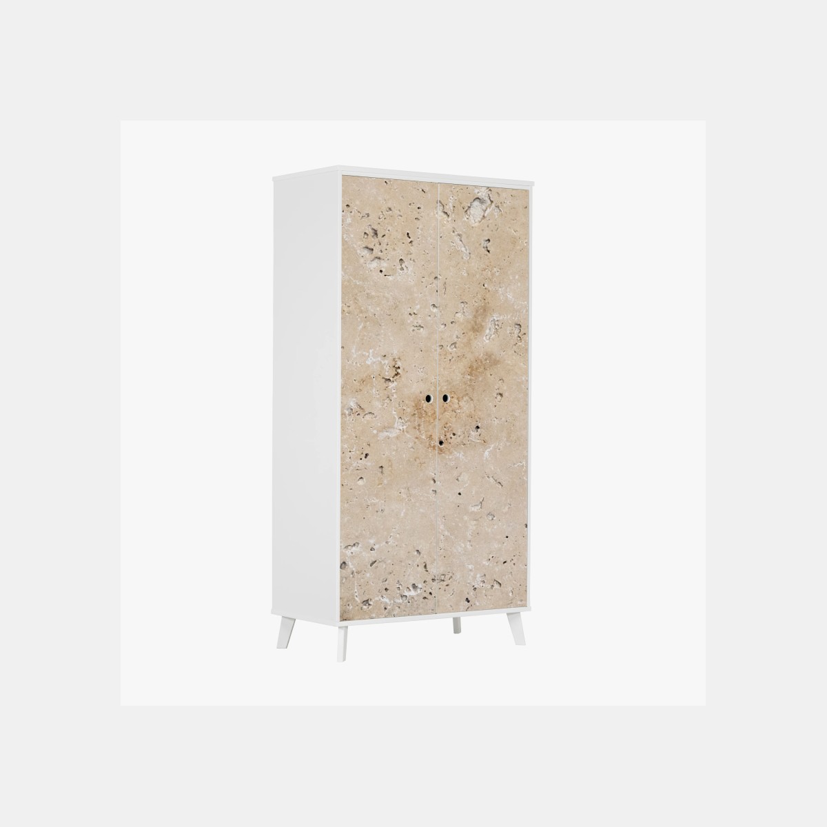 Wardrobe sticker beige travertine stone texture • Wallissimo® Wardrobe sticker beige travertine stone texture • Wallissimo®